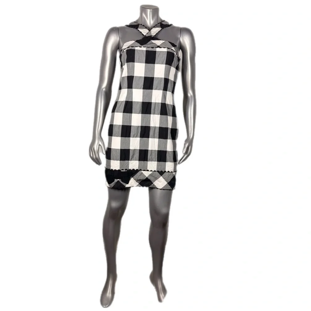 Vintage Sara Campbell Black and White Checkered Dress - Picture 2 of 14
